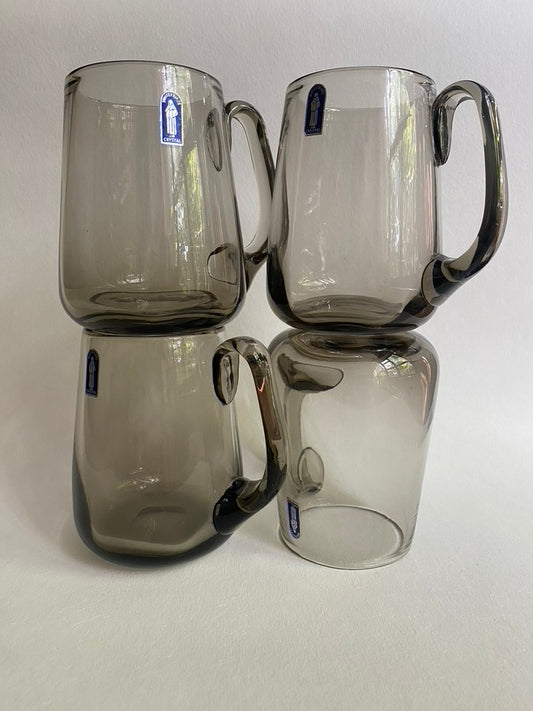 Set of 4 Whitefriars Mid-Century Glassware
