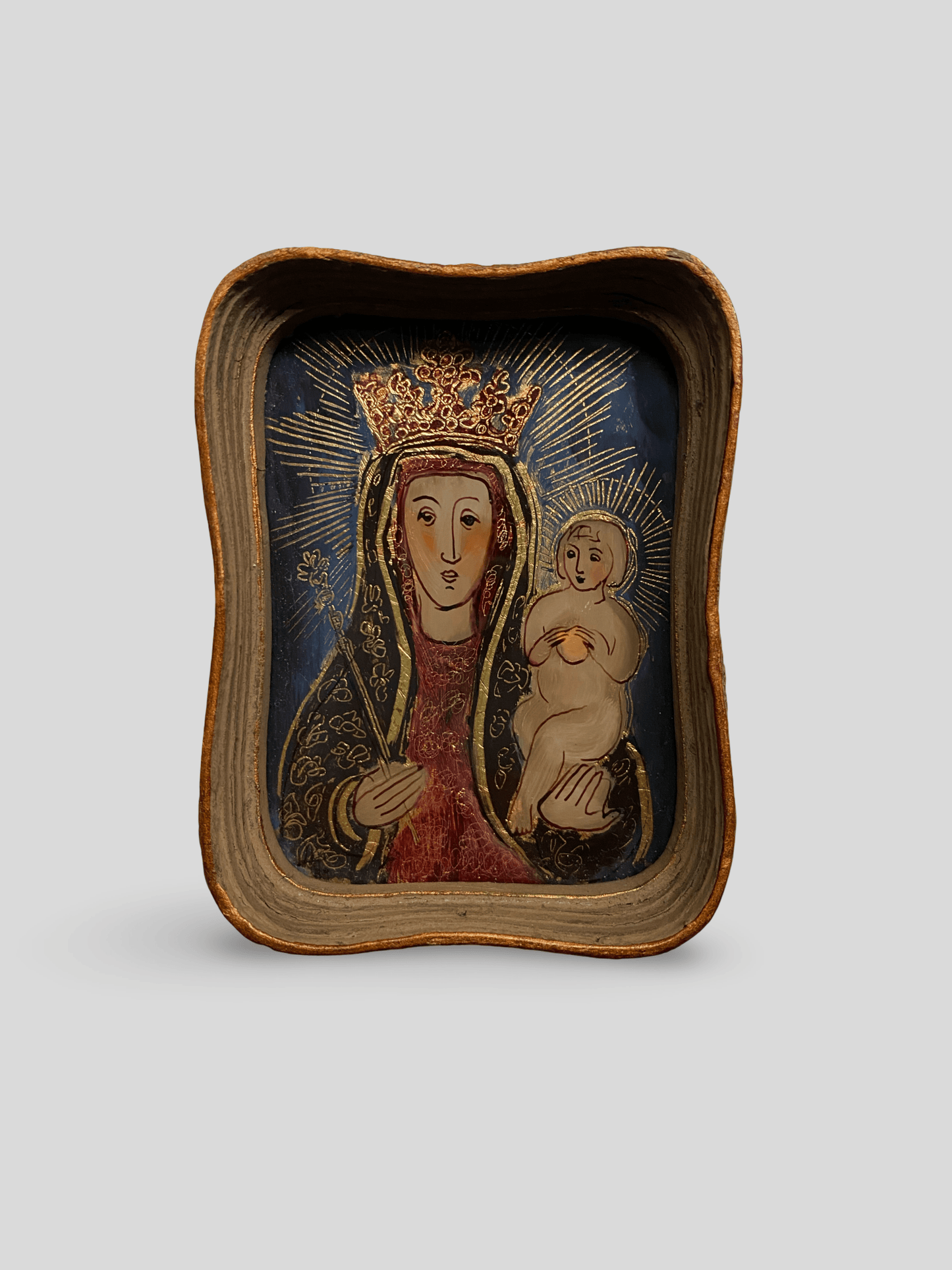 VINTAGE MADONNA AND CHILD ICON