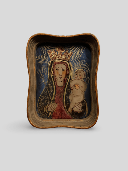 VINTAGE MADONNA AND CHILD ICON