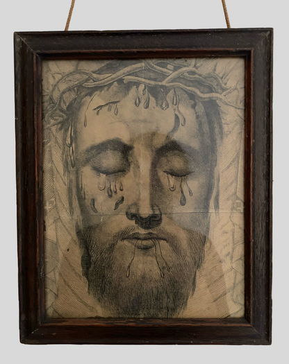 ANTIQUE EARLY 19TH CENTURY DRAWING OF CHRIST